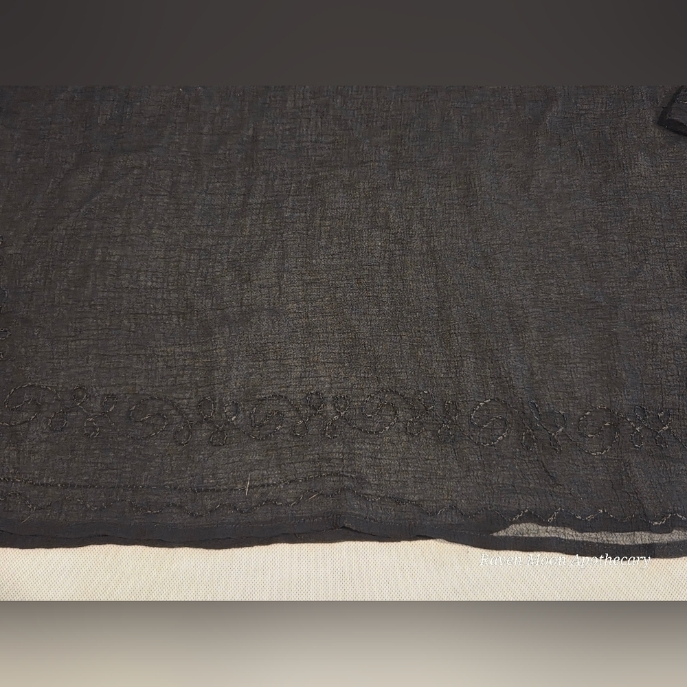 Black Sheer Top / Cover Up - Picture 4 of 8